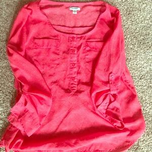 Pink Old Navy Sheer Blouse